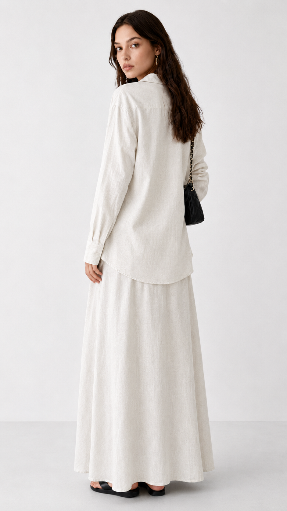 Linen Dress with Shirt 1006