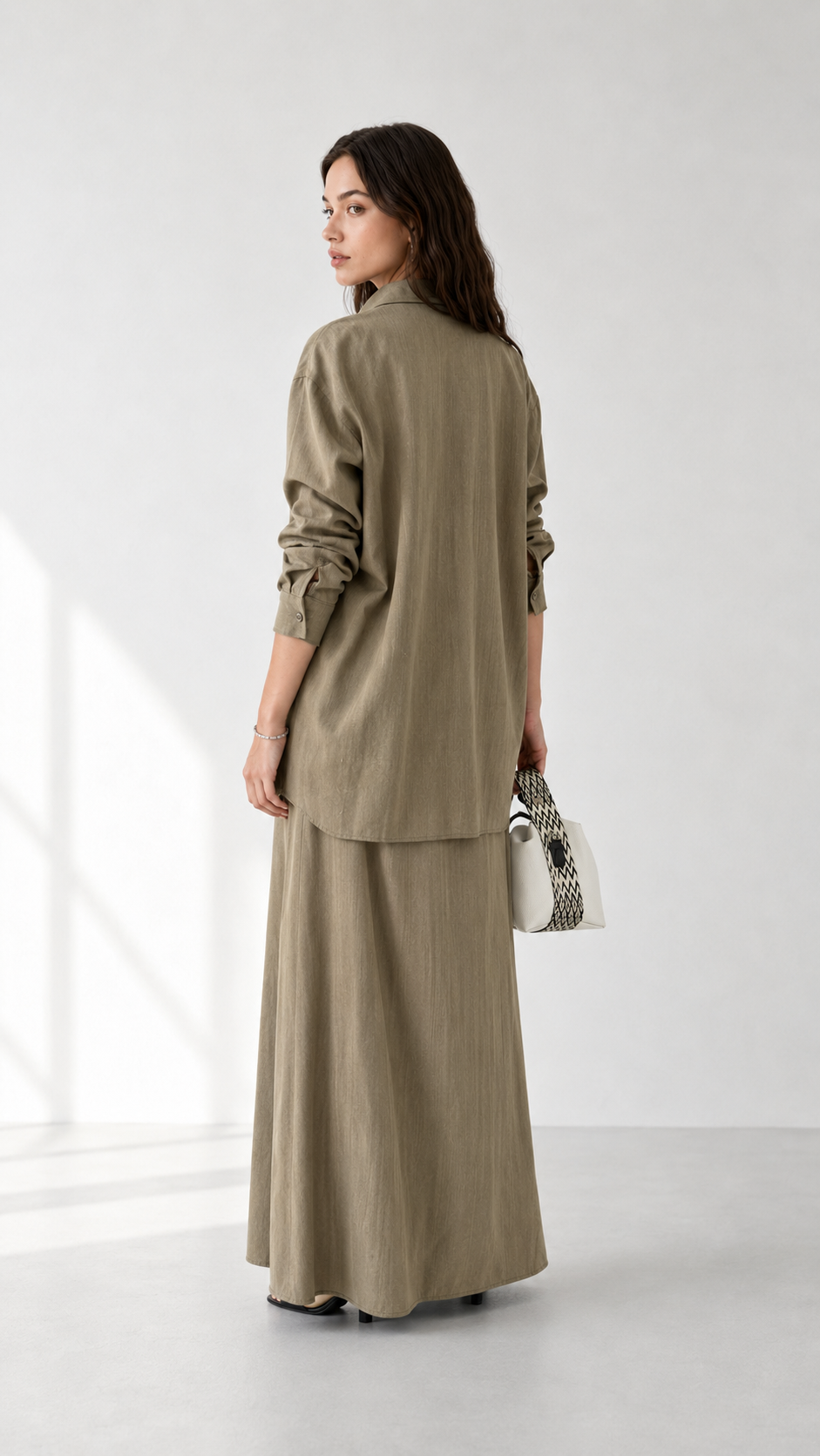 Linen Dress with Shirt 1006