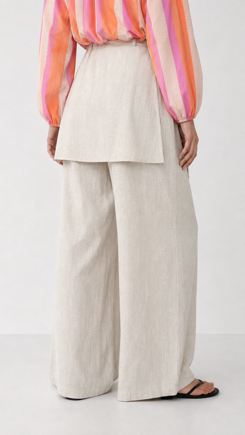 Linen Pant with Skirt 1005