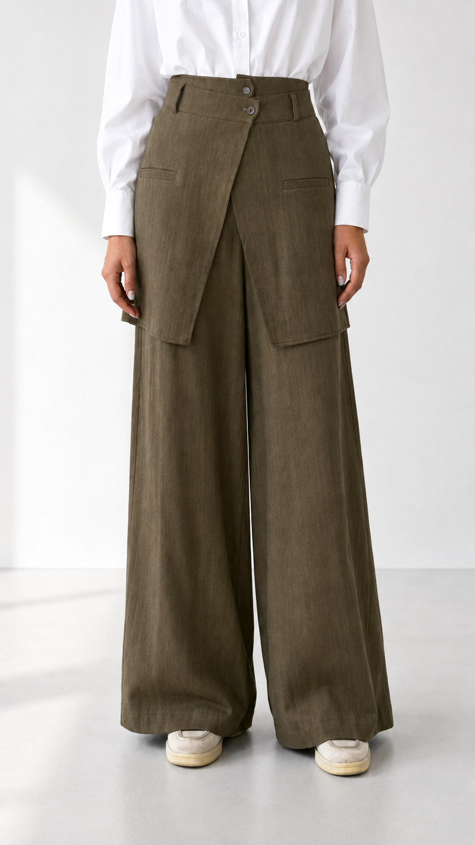 Linen Pant with Skirt 1005 - HANGER