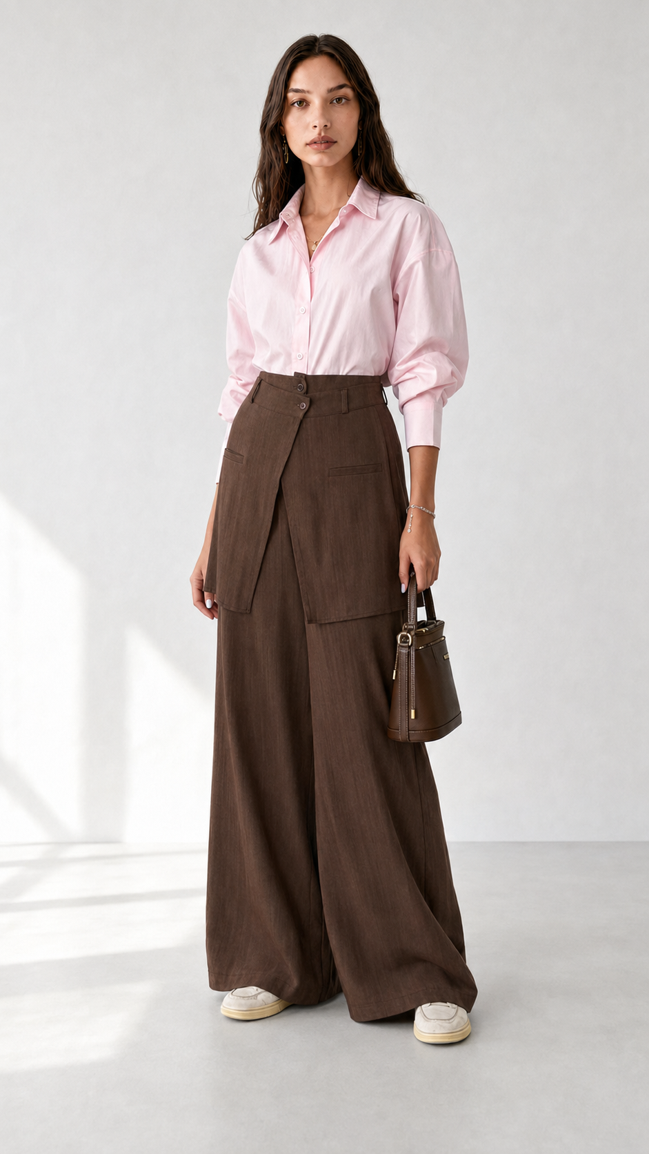 Linen Pant with Skirt 1005
