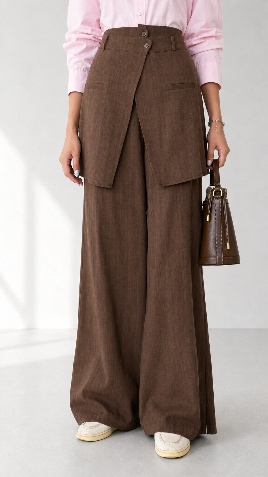 Linen Pant with Skirt 1005