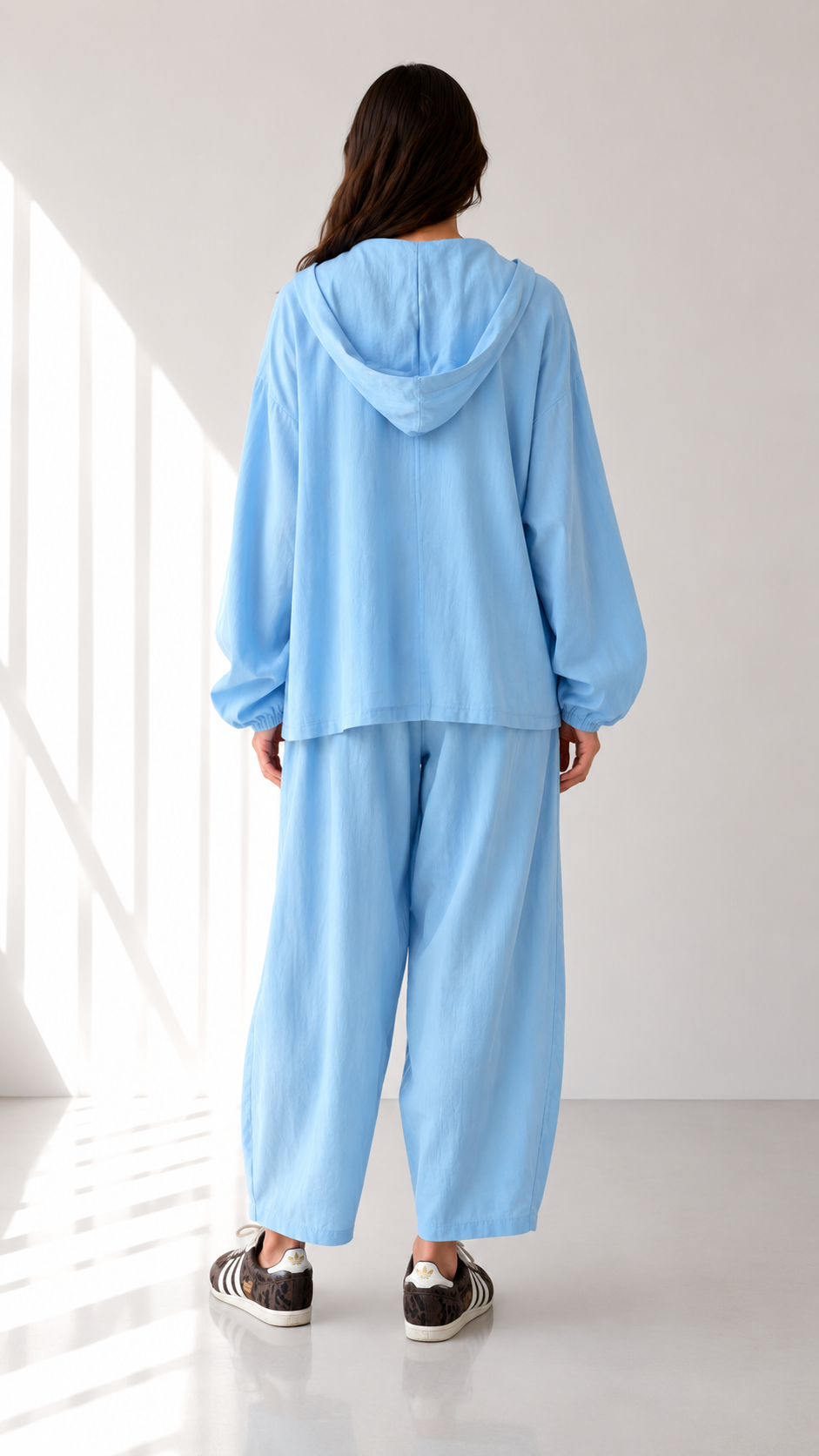 Linen Zip hoodie Set 1002 - HANGER