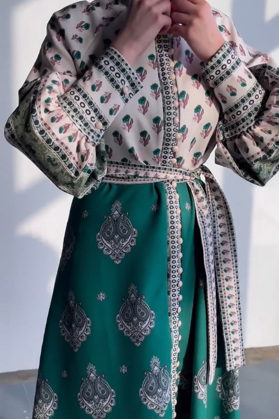 Belted summer dress D - HANGER