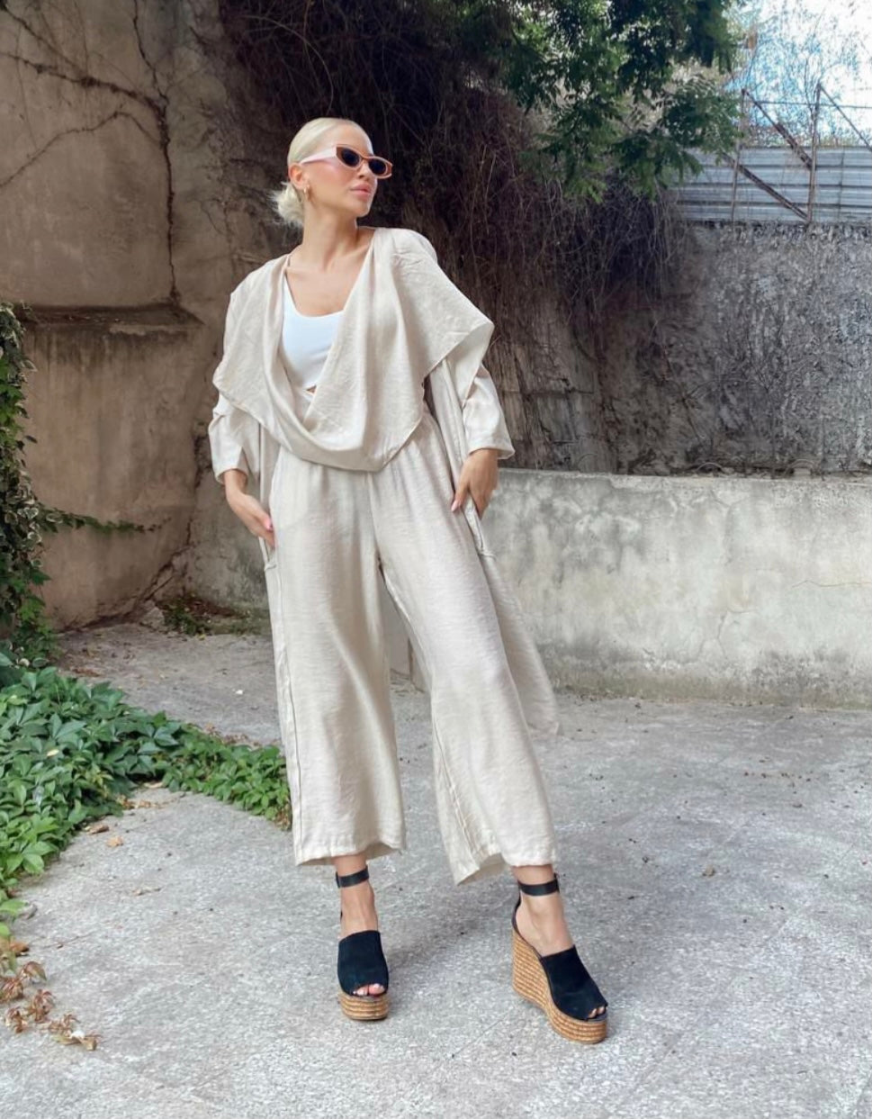 Two pieces set cardigan Pants D - HANGER