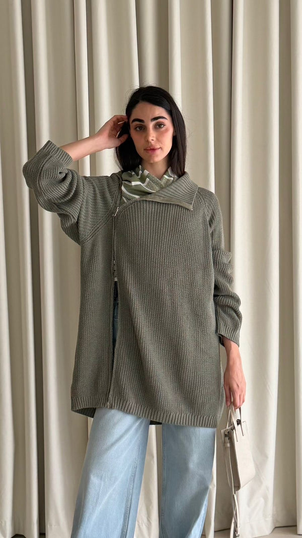 ZIP SWEATER KNT09 - HANGER