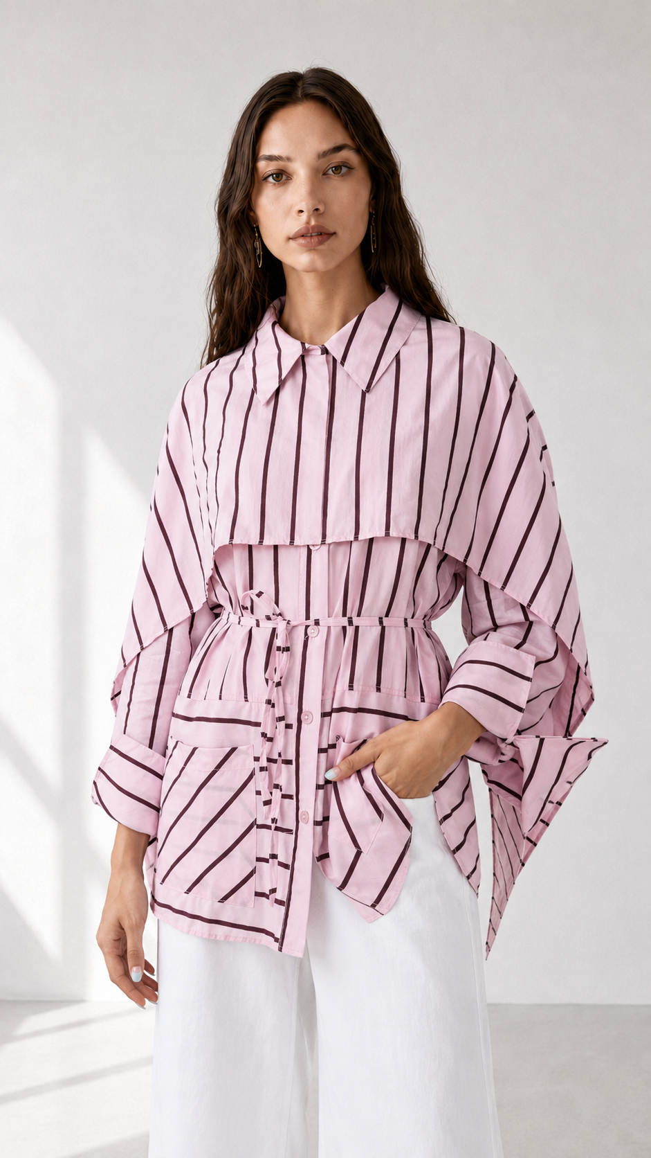 SHIRT WITH SCARF 8835