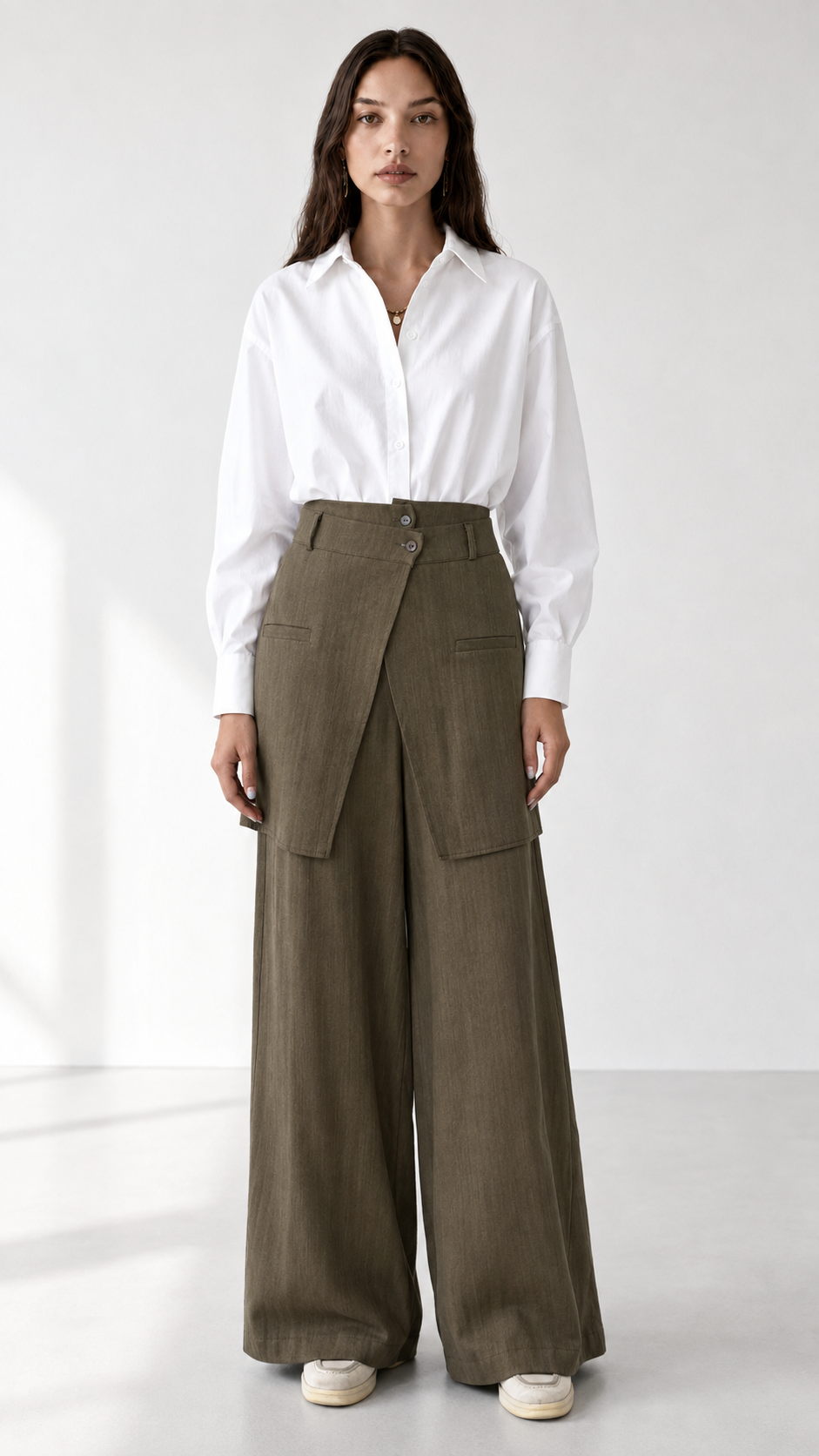 Linen Pant with Skirt 1005 - HANGER
