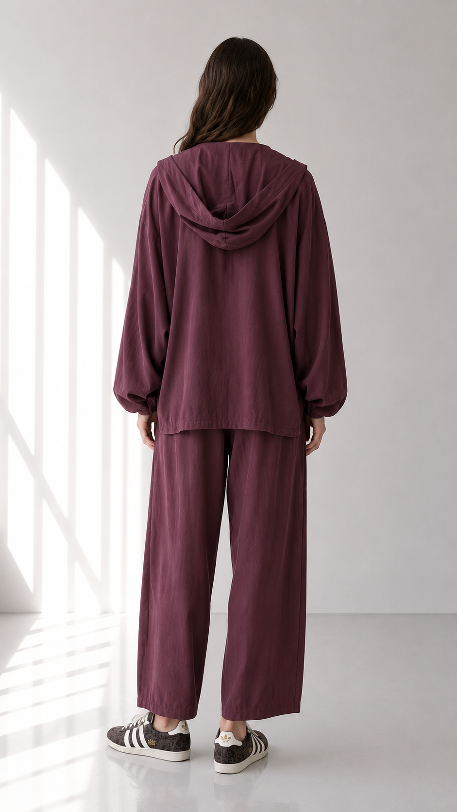 Linen Zip hoodie Set 1002