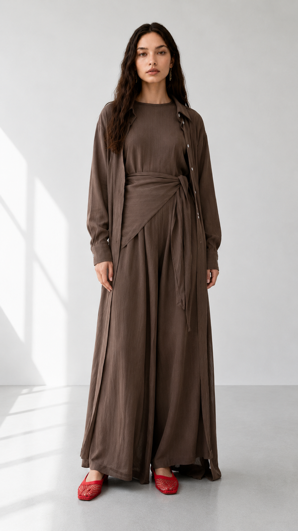 Linen 4 piece Shirt Set 1003 - HANGER