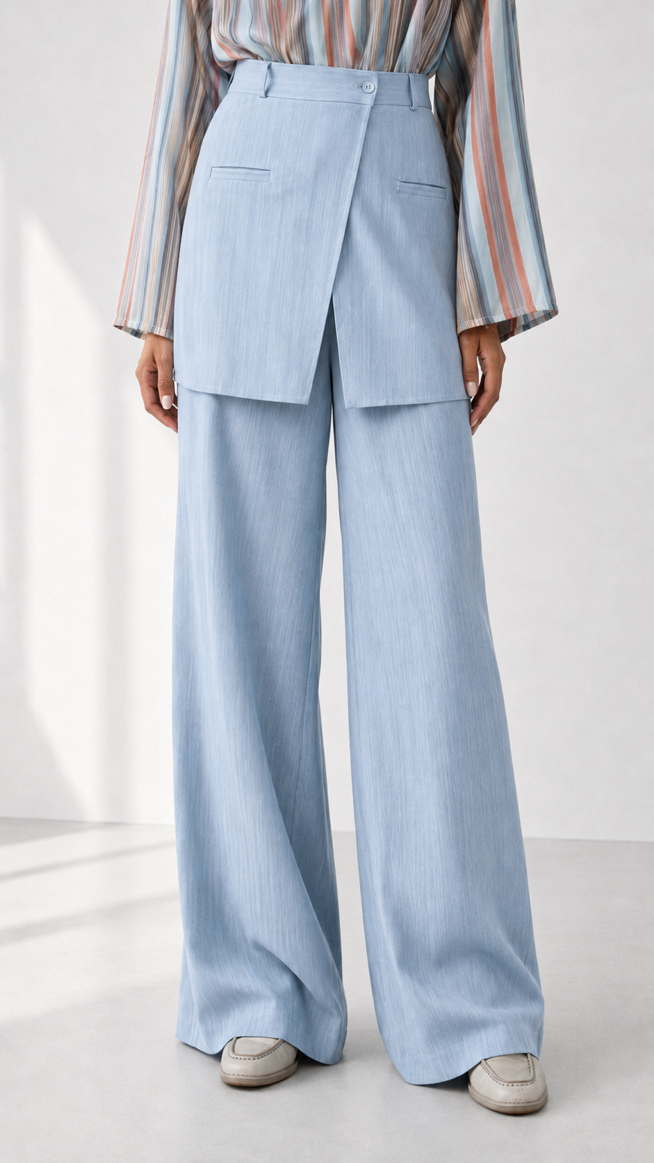 Linen Pant with Skirt 1005 - HANGER