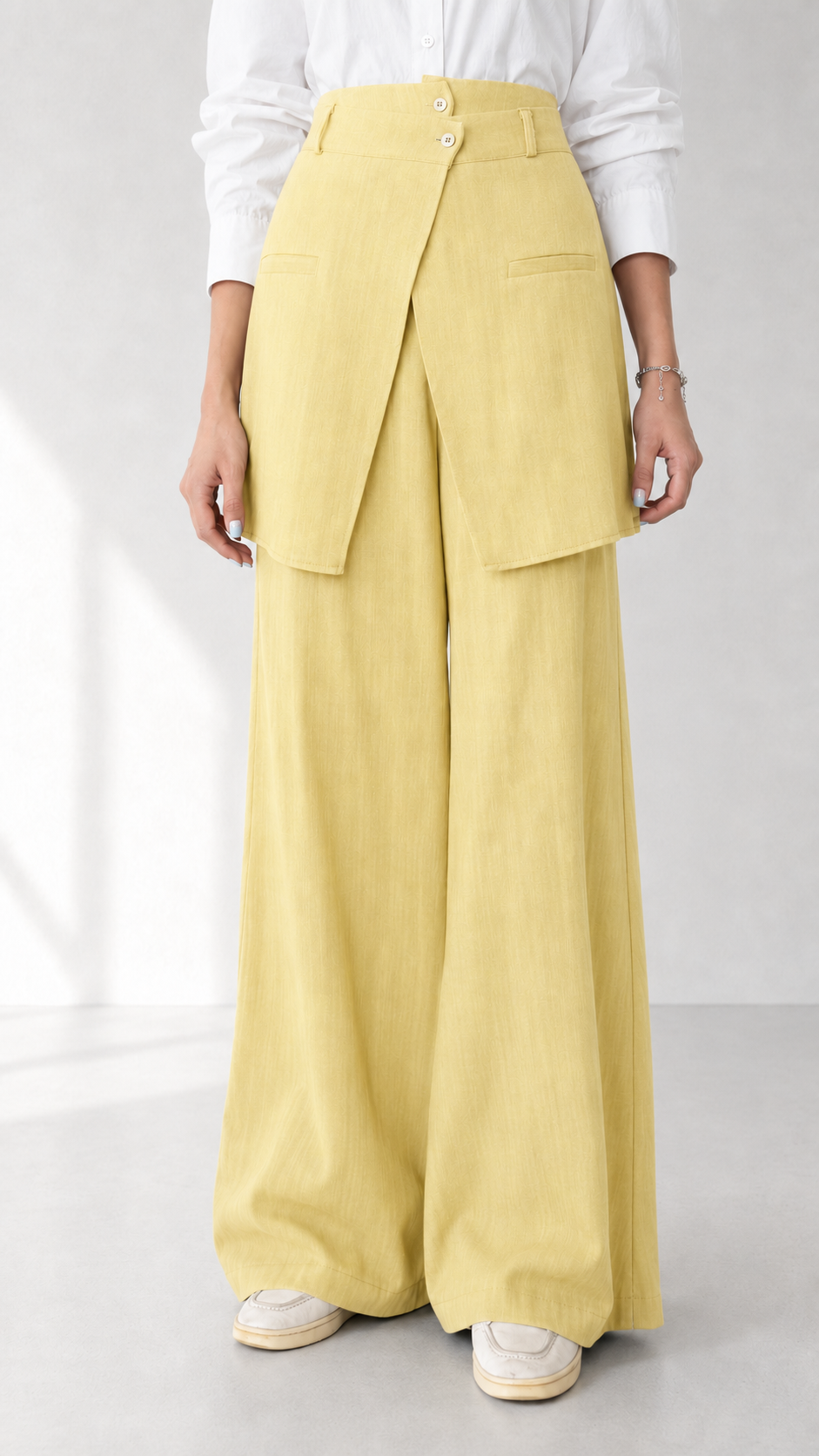 Linen Pant with Skirt 1005 - HANGER