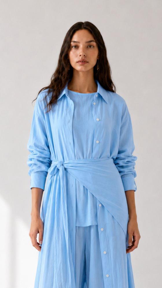 Linen 4 piece Shirt Set 1003