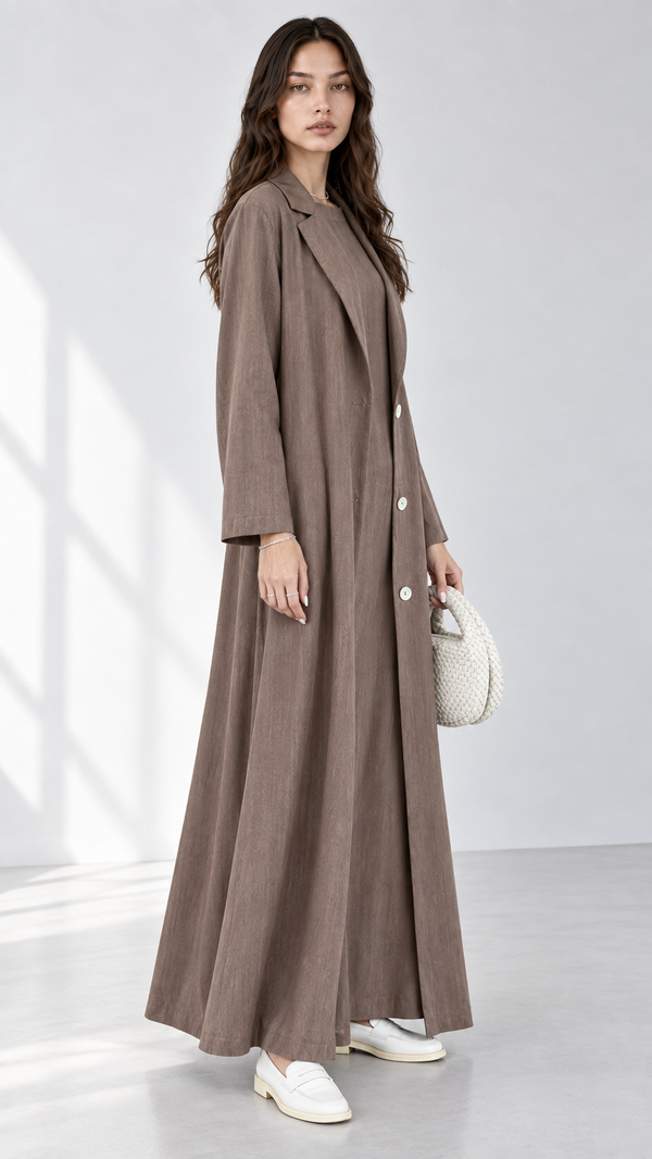 Linen Dress With Inner 1009 - HANGER