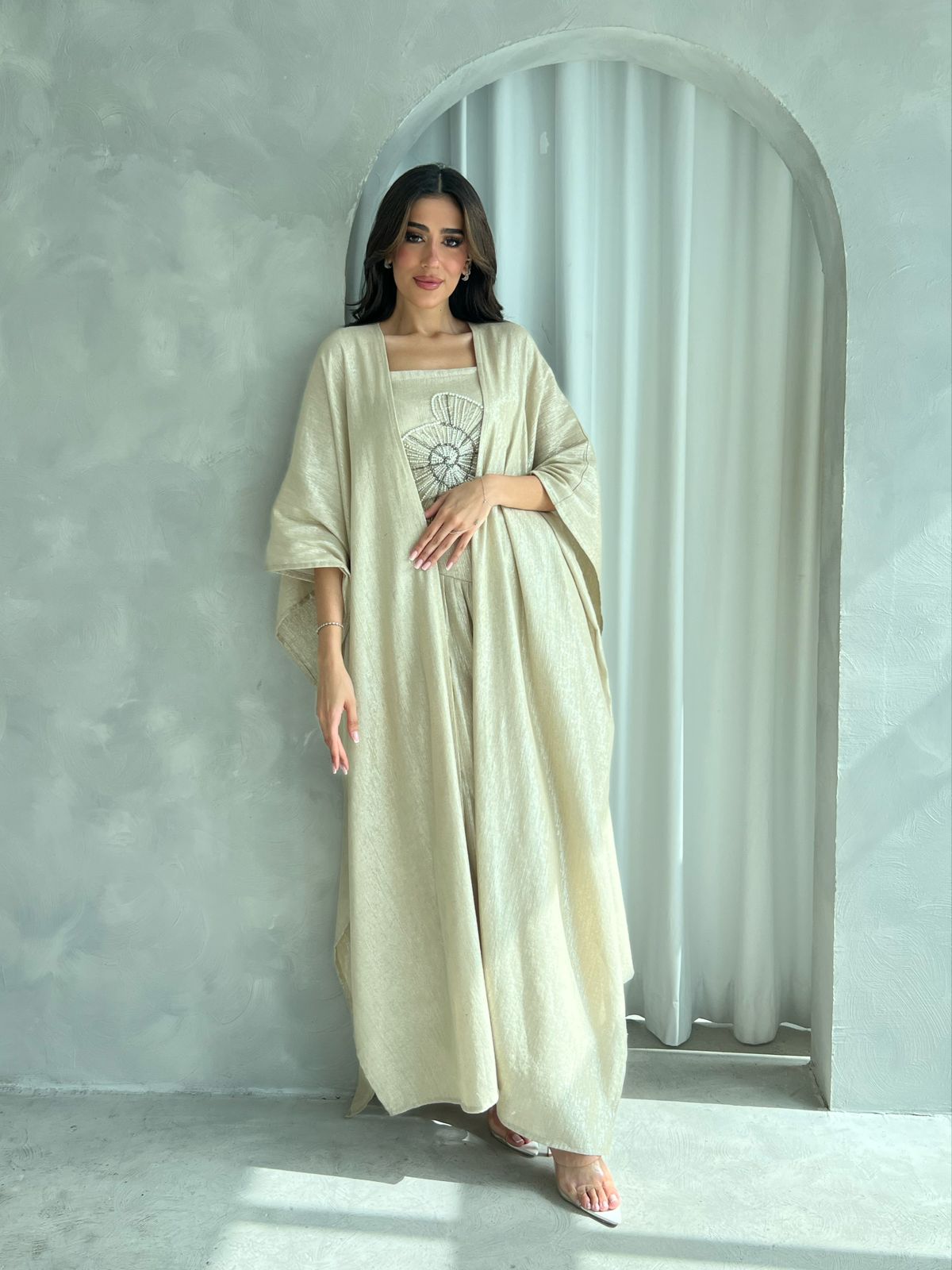 Kuwaiti abaya dress F 4181