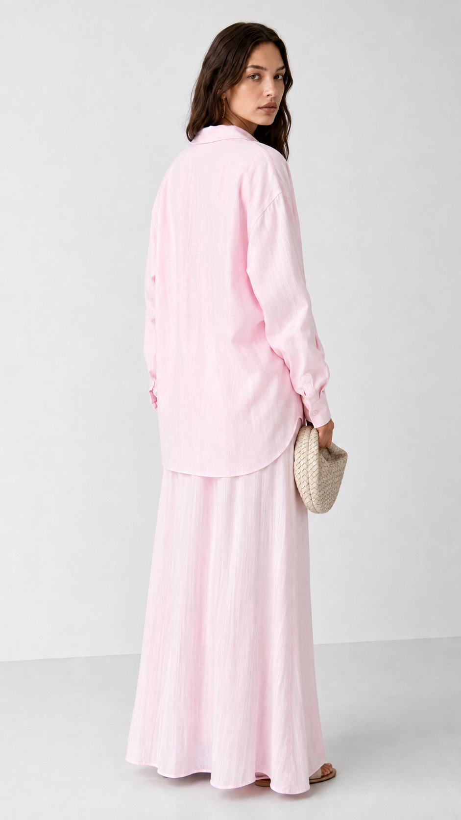 Linen Dress with Shirt 1006