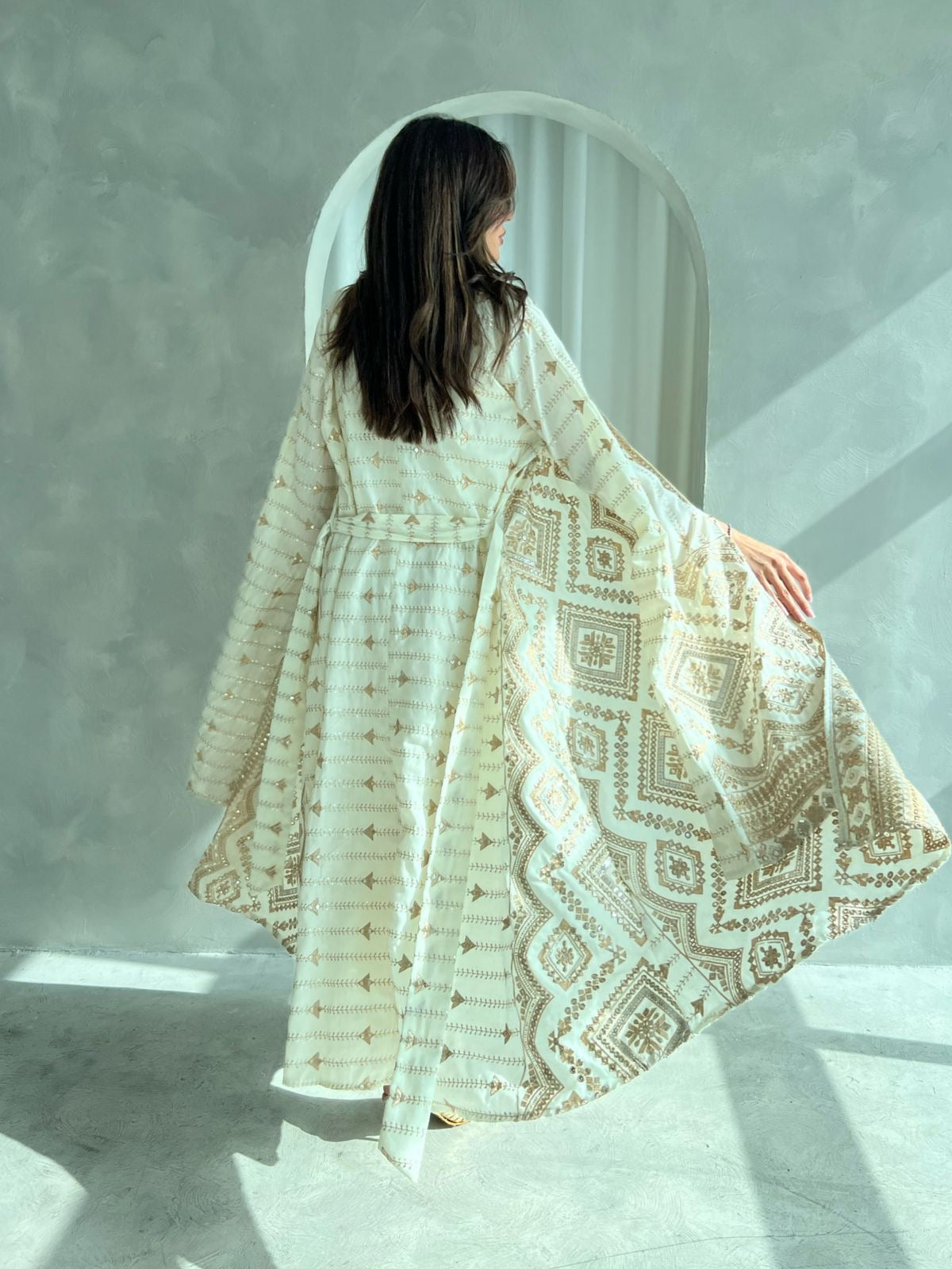 Kuwaiti abaya dress F 4108