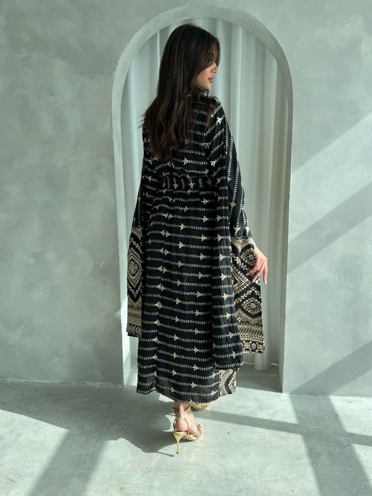 Kuwaiti abaya dress F 4108