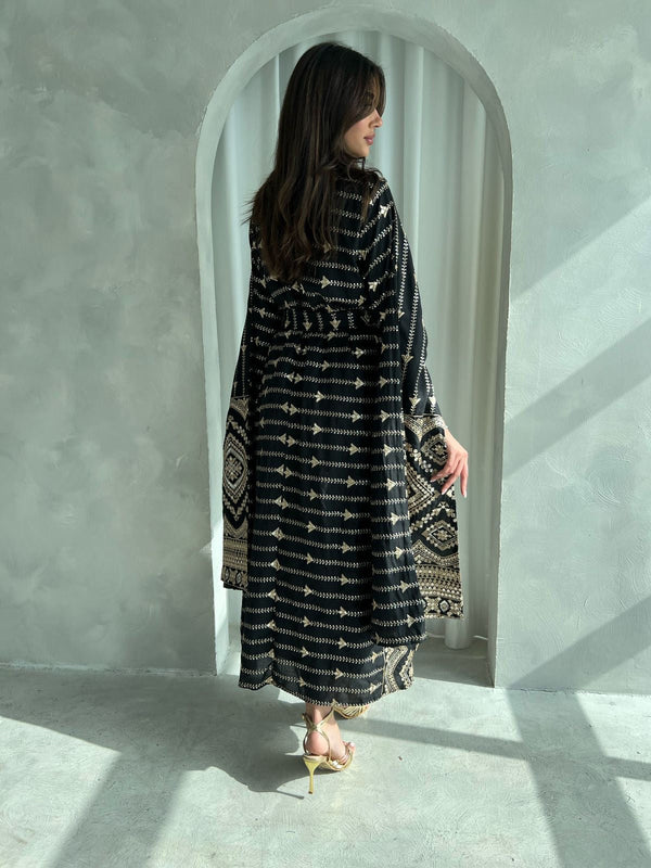 Kuwaiti abaya dress F 4108