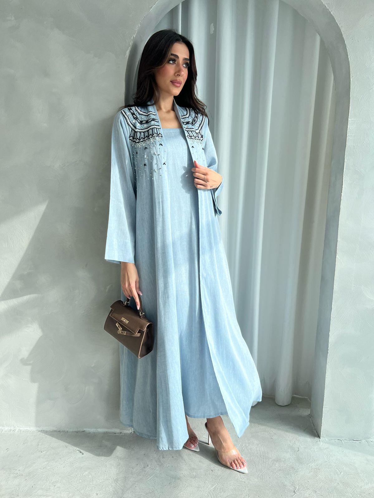 Kuwaiti abaya dress F 4148