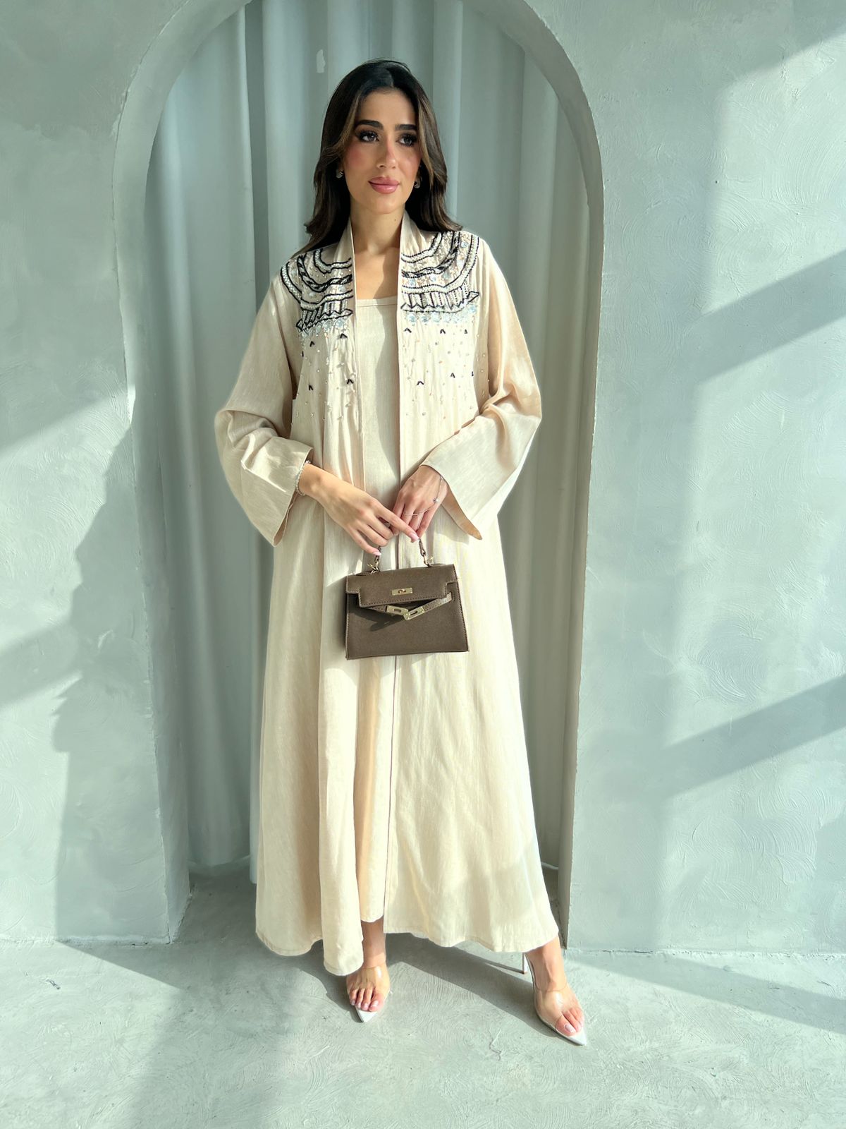 Kuwaiti abaya dress F 4148