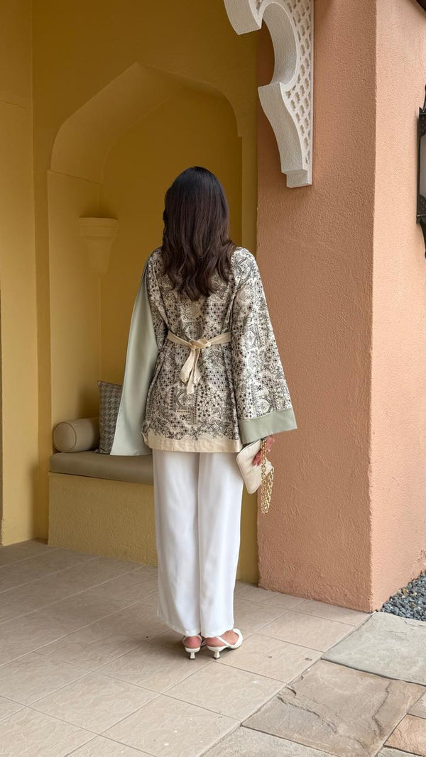 SATIN SCARF BLOUSE - HANGER