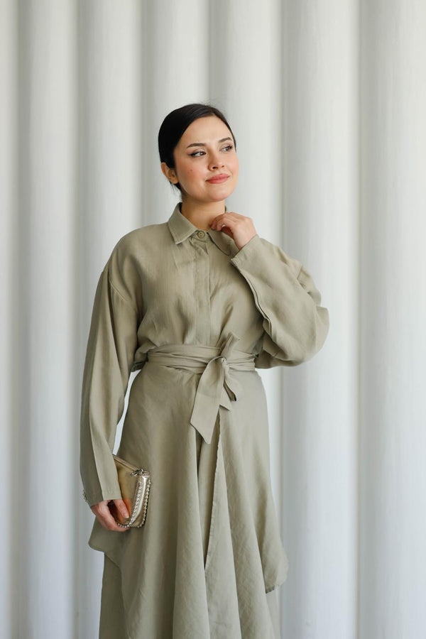 Belted dress QU 1078 - HANGER