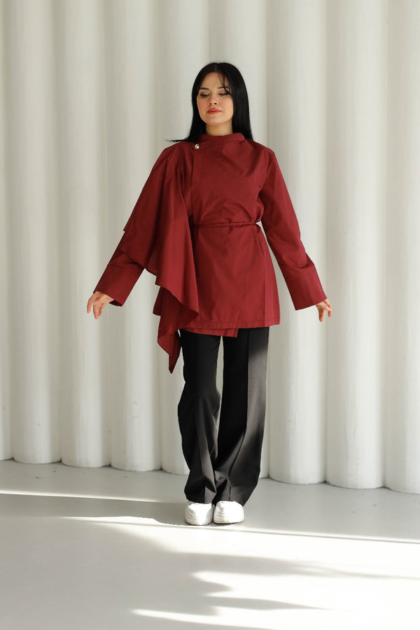 Belted shirt AH- 6494 - HANGER