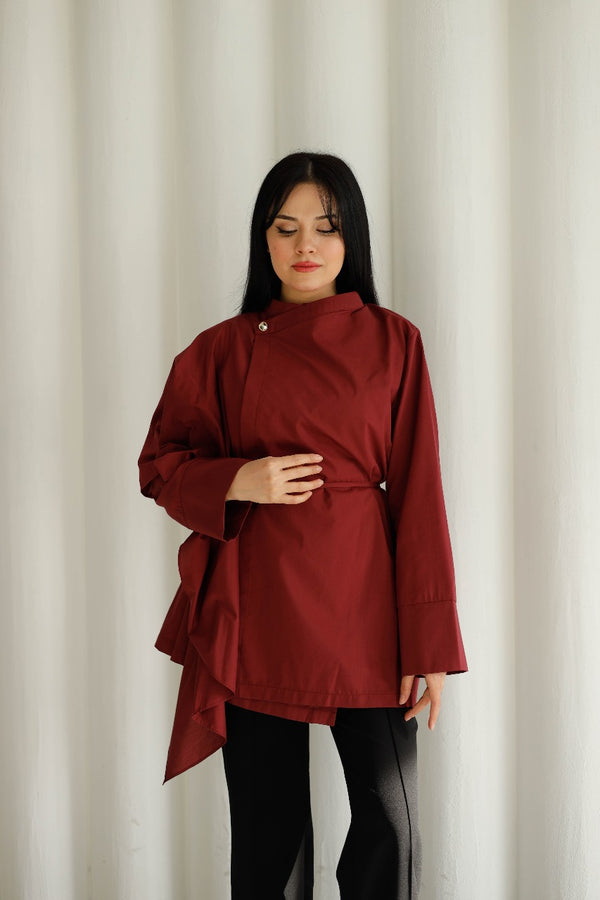Belted shirt AH- 6494 - HANGER