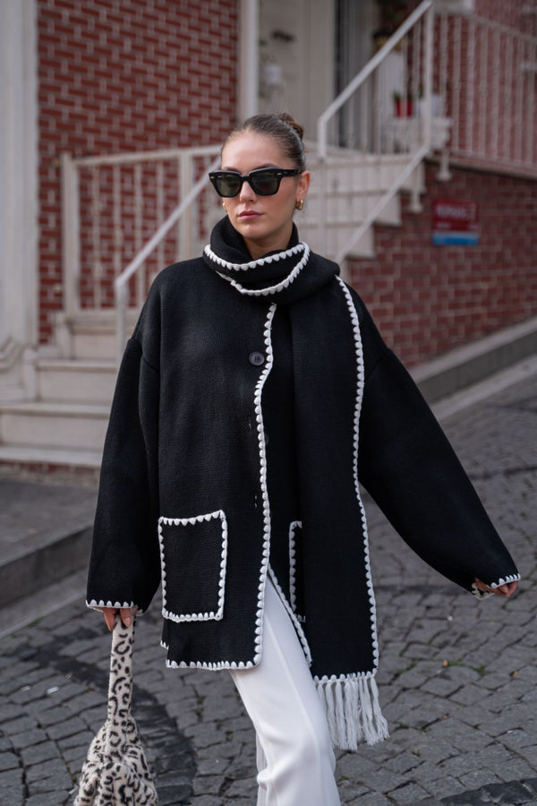 Scarf Cardigan HK24060 - HANGER