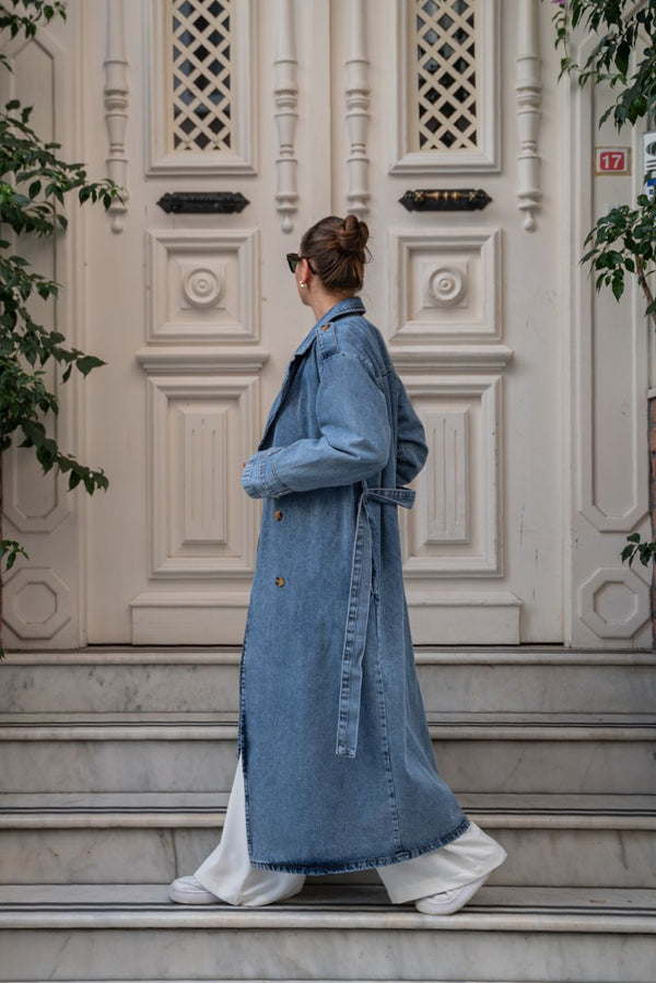 Denim Trench Coat 85074 - HANGER