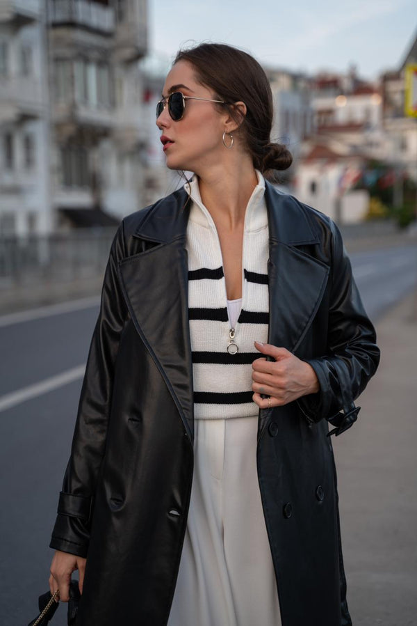 Leather Coat E8217 - HANGER