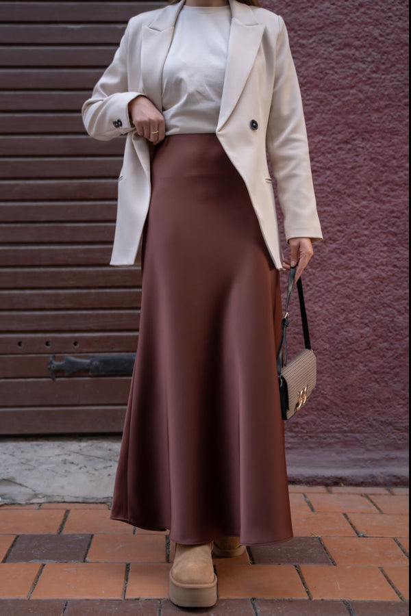 Satin Flared Skirt 10378 - HANGER