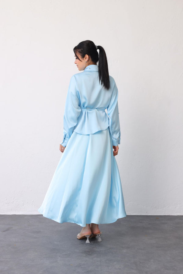 Satin Skirt Set 7166