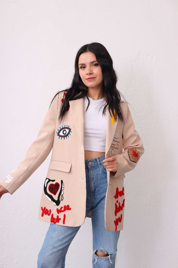 Embroidered Blazer 3818