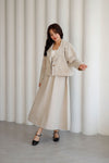 jacketed long skirt P8308