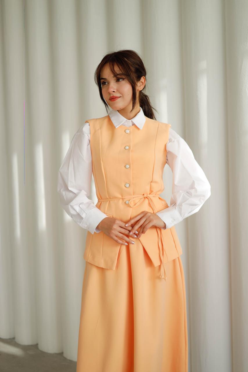 cut blazer skirt set 5028