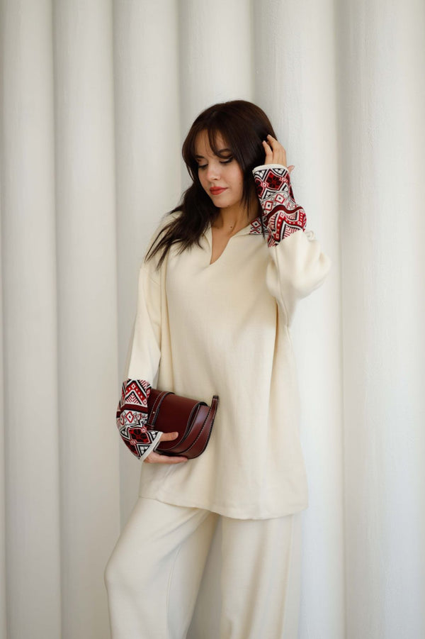v neck set 4008