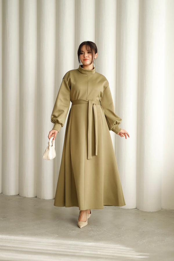 belted dress LN  2907