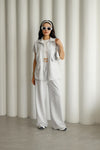 cut sleeve zip set 2091