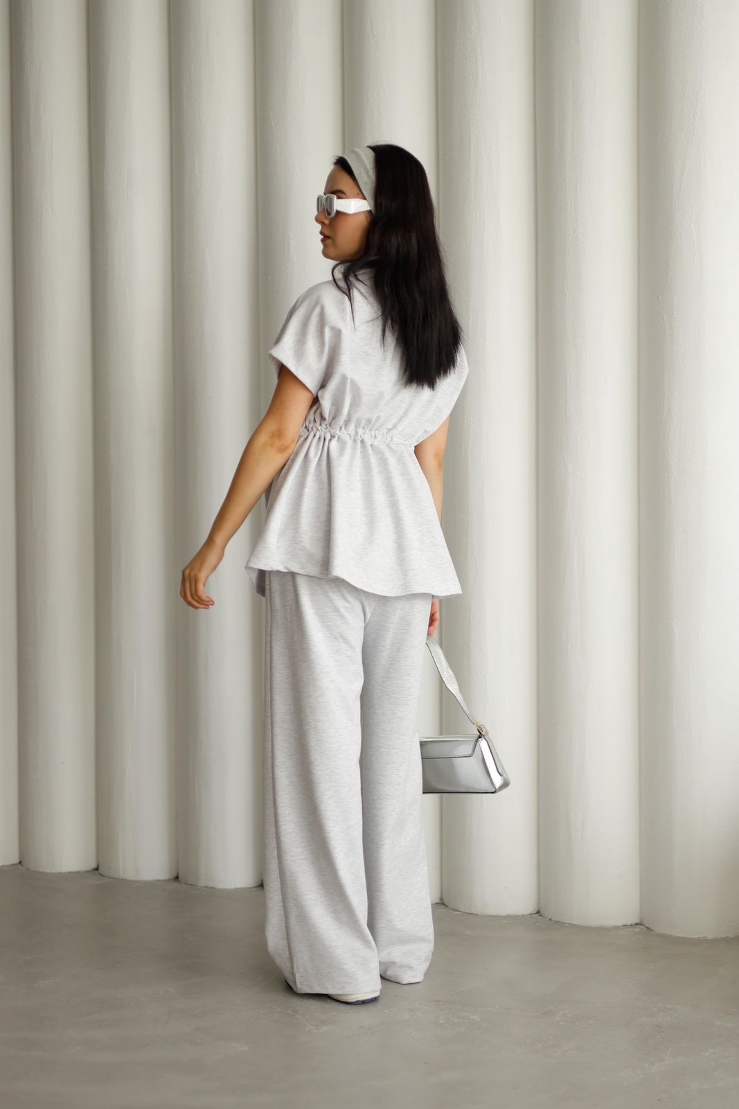 cut sleeve zip set 2091