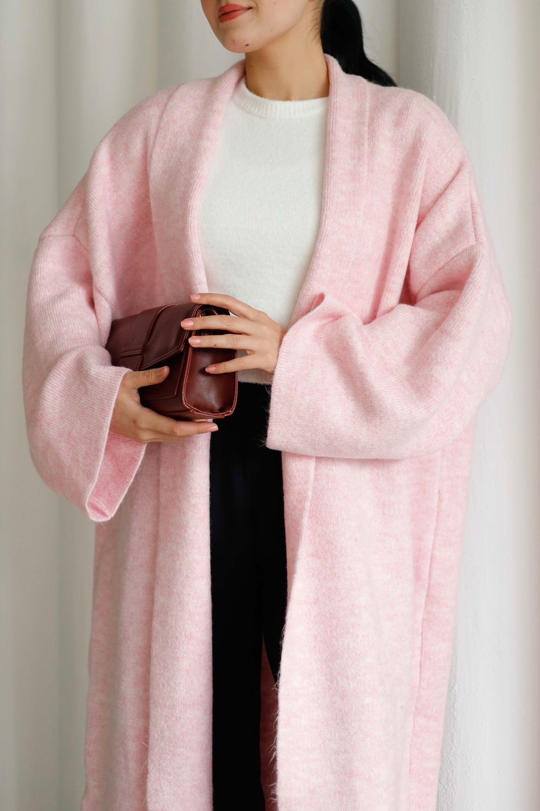 loose knit cardigan A91828