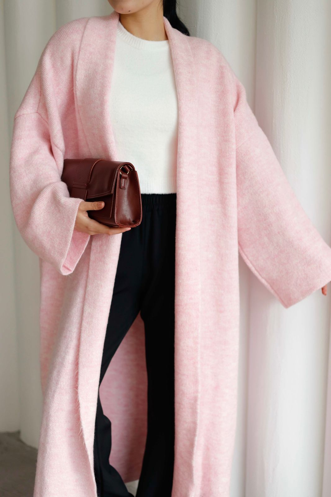 loose knit cardigan A91828