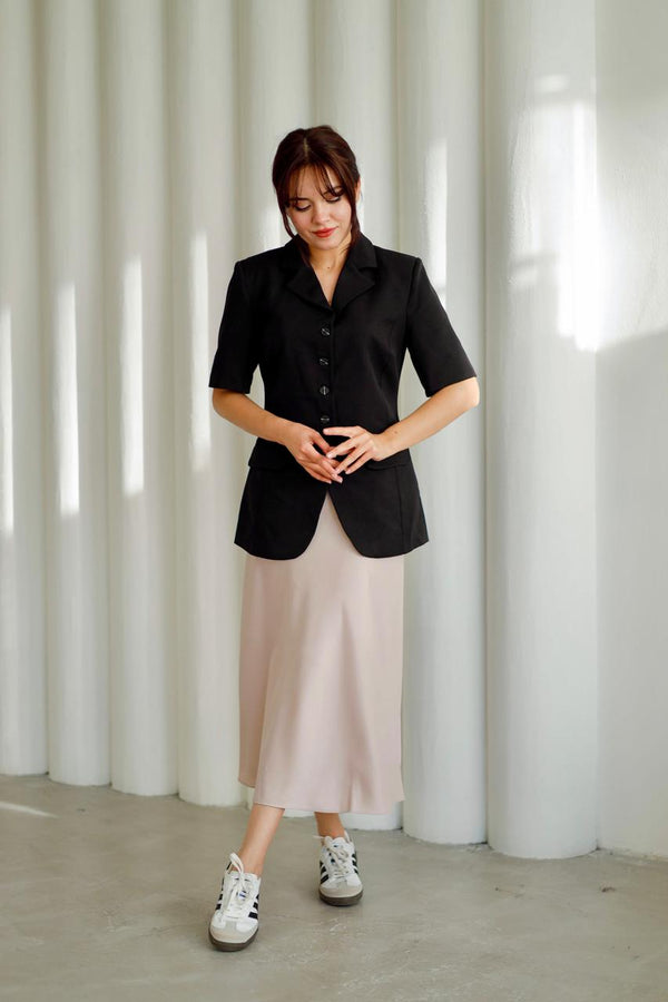 short sleeve blazer 1023