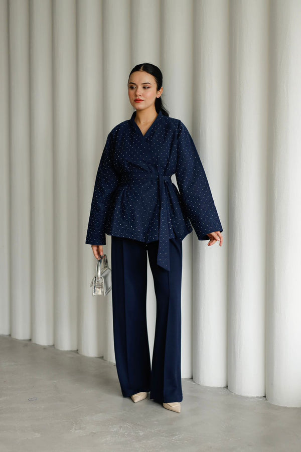 Detailed short jacket EX  2697