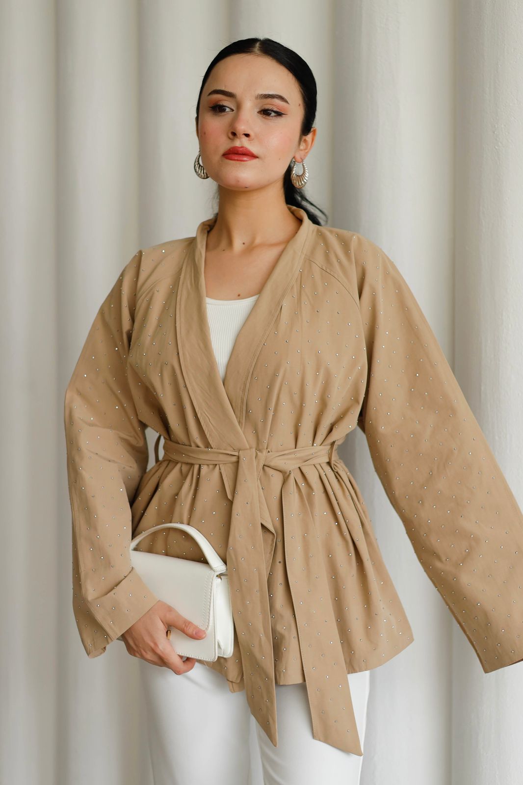 Detailed short jacket EX  2697