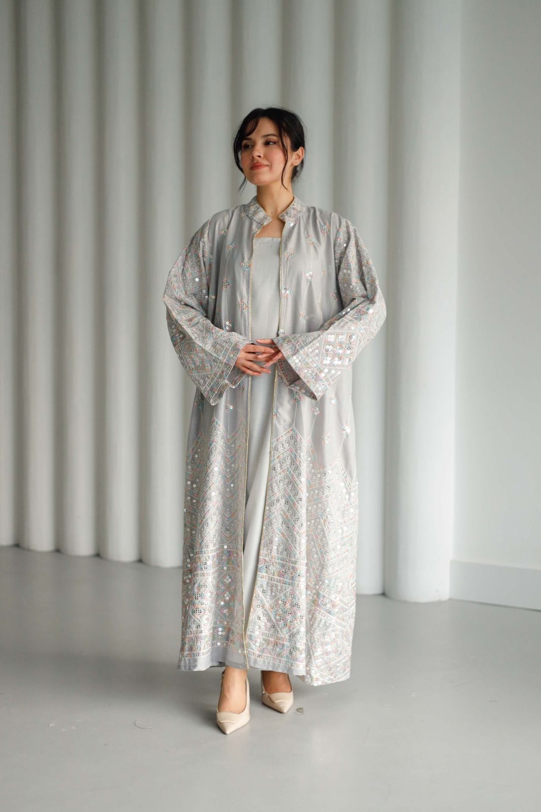 Kuwaiti abaya set F 4114