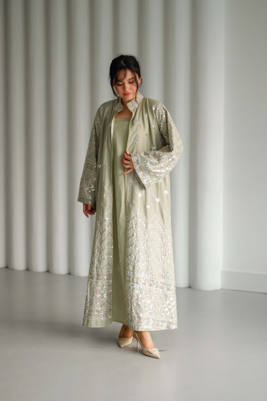 Kuwaiti abaya set F 4114