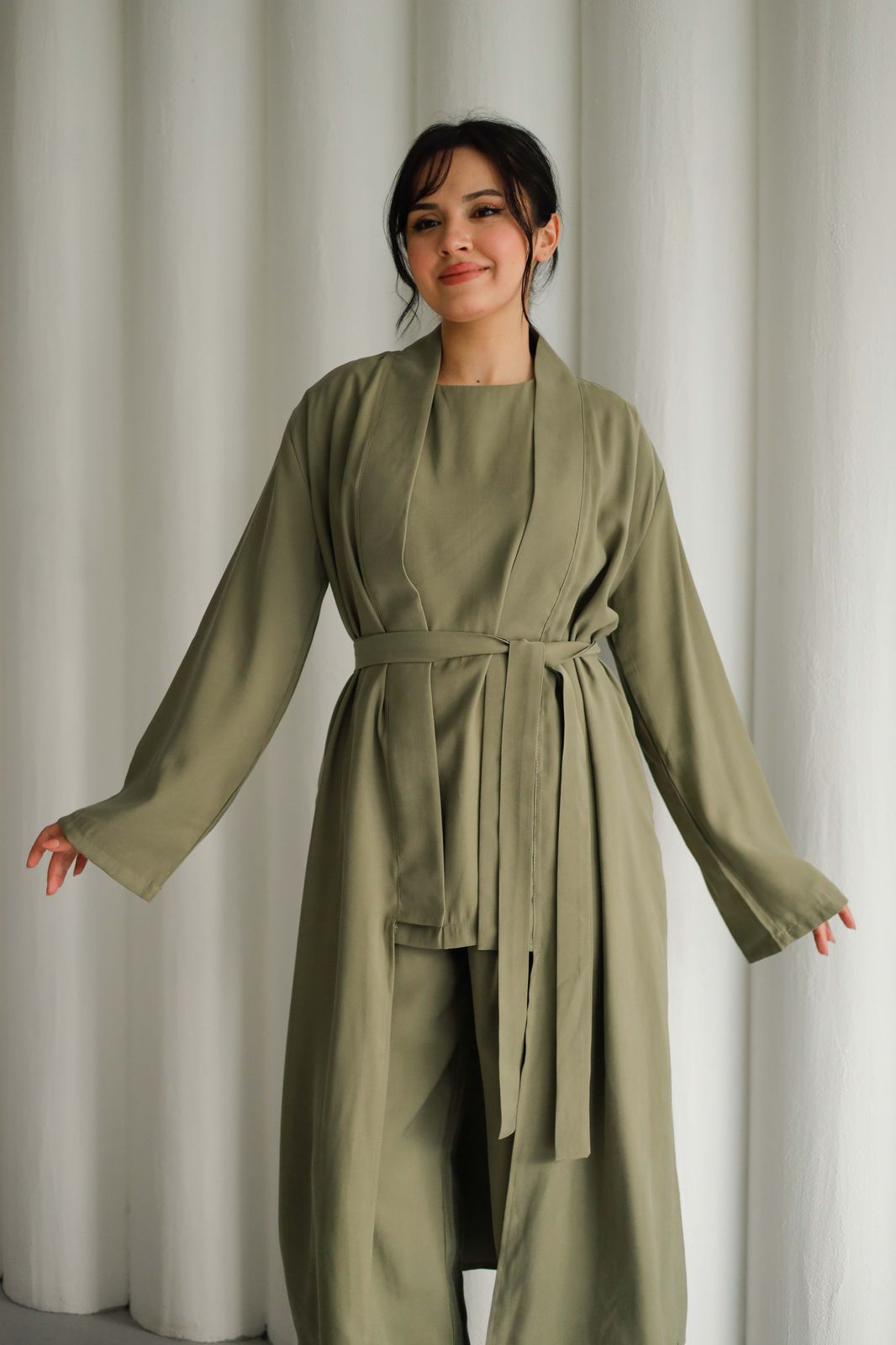 3pec belted cardigan K 3002