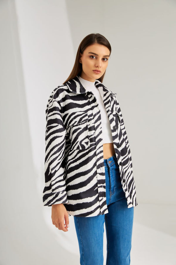 ZEBRA LEATHER JACKET 292 - HANGER